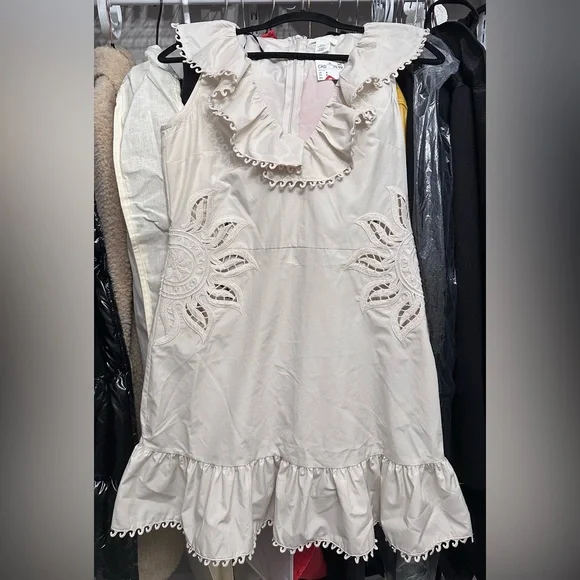 H&M Cream Ruffled Mini Dress - Picture 4 of 4